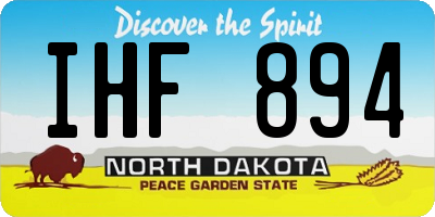ND license plate IHF894