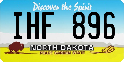 ND license plate IHF896