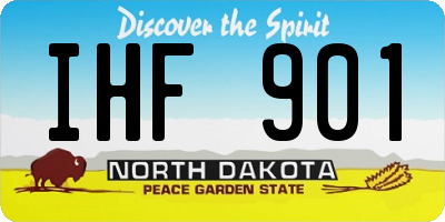 ND license plate IHF901