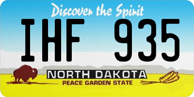 ND license plate IHF935