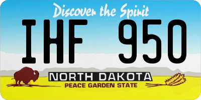 ND license plate IHF950