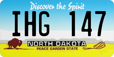 ND license plate IHG147