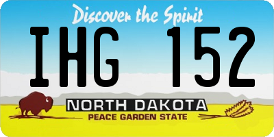 ND license plate IHG152