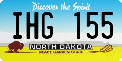 ND license plate IHG155