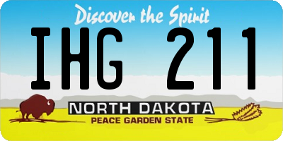 ND license plate IHG211