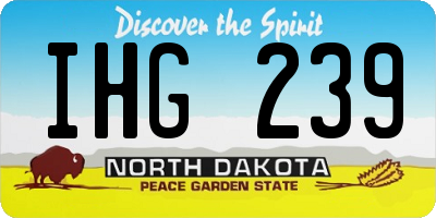 ND license plate IHG239