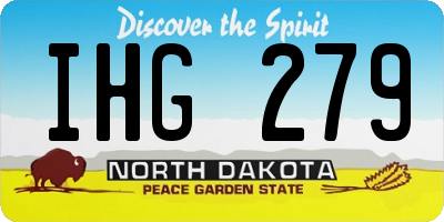 ND license plate IHG279
