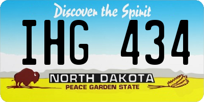 ND license plate IHG434