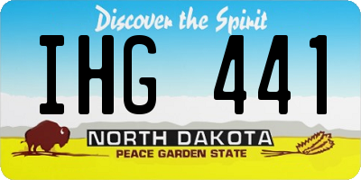ND license plate IHG441