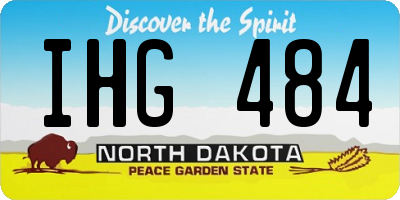 ND license plate IHG484