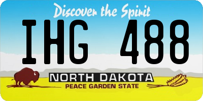 ND license plate IHG488