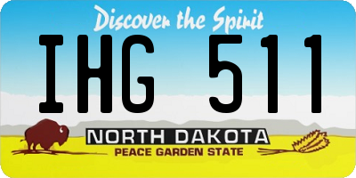 ND license plate IHG511