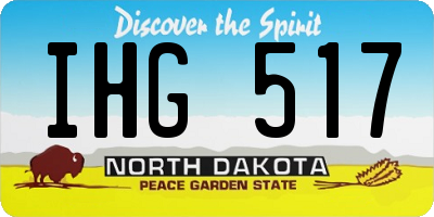 ND license plate IHG517
