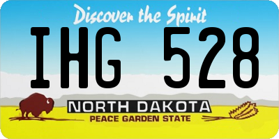 ND license plate IHG528