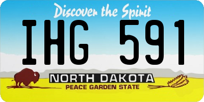 ND license plate IHG591
