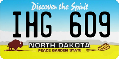 ND license plate IHG609
