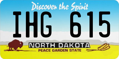 ND license plate IHG615
