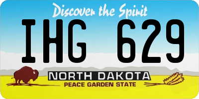 ND license plate IHG629