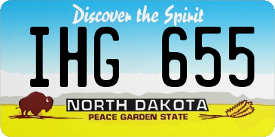 ND license plate IHG655