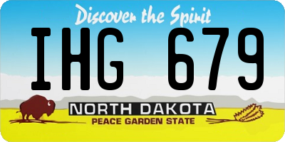 ND license plate IHG679