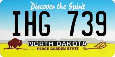 ND license plate IHG739