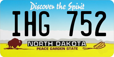 ND license plate IHG752