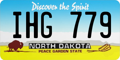 ND license plate IHG779