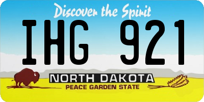ND license plate IHG921