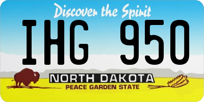 ND license plate IHG950