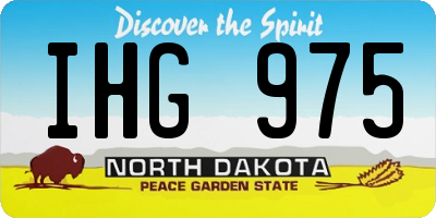 ND license plate IHG975
