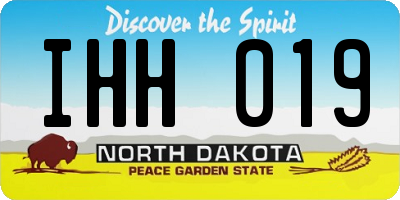 ND license plate IHH019