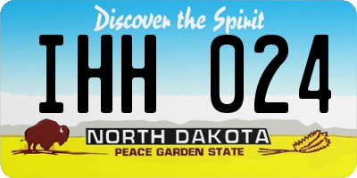 ND license plate IHH024