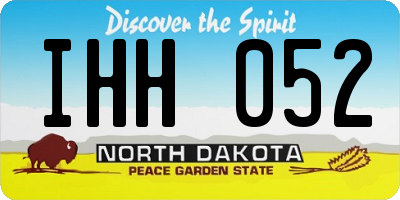 ND license plate IHH052