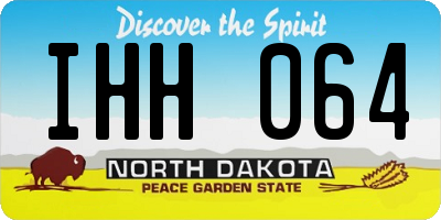 ND license plate IHH064
