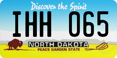 ND license plate IHH065