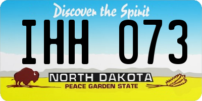 ND license plate IHH073