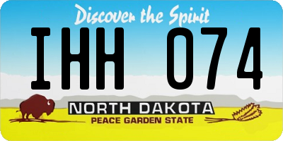 ND license plate IHH074