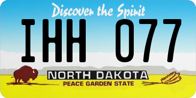 ND license plate IHH077