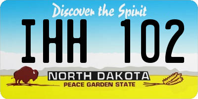 ND license plate IHH102
