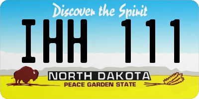 ND license plate IHH111