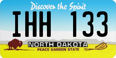 ND license plate IHH133