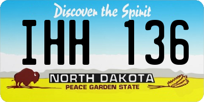 ND license plate IHH136