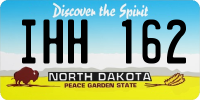 ND license plate IHH162