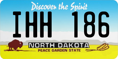 ND license plate IHH186
