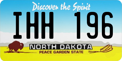 ND license plate IHH196