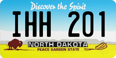 ND license plate IHH201