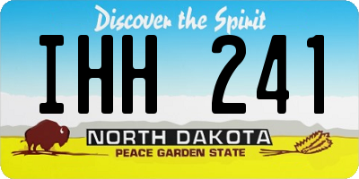 ND license plate IHH241