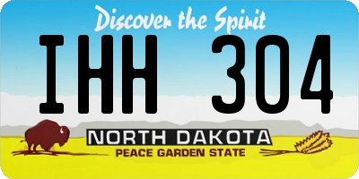ND license plate IHH304