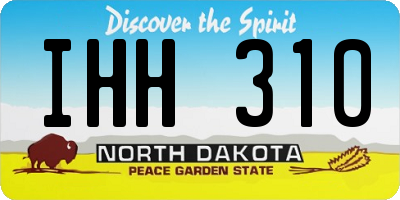 ND license plate IHH310