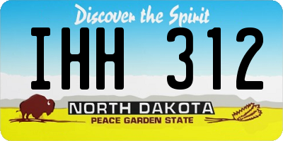 ND license plate IHH312